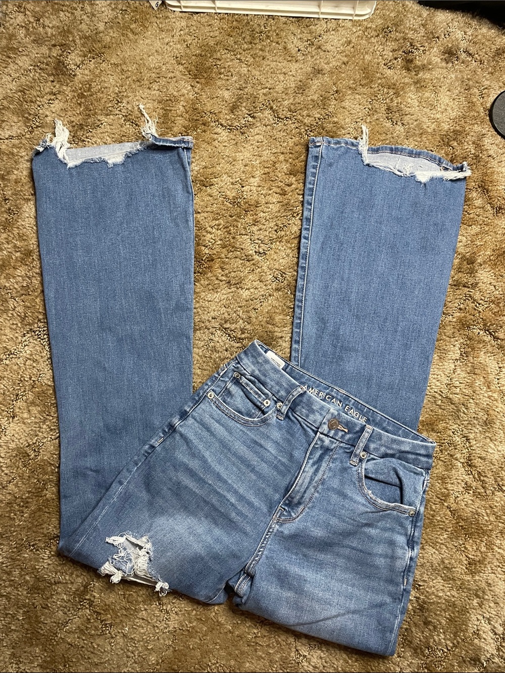 American Eagle Next Level Stretch Curvy‎ High Rise Flare Jean Size 2